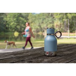 ASOBU Rustfristl vandflaske m. skl, 1 Liter - bl