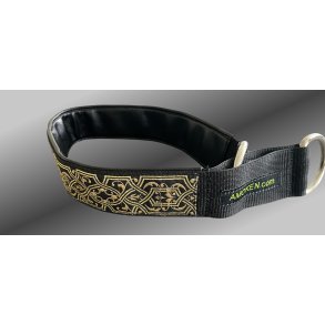AMOKEN halsbnd med sort keltisk mnster