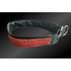  AMOKEN halsbnd - rd m. guld 