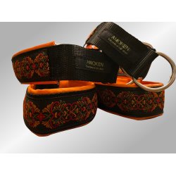 AMOKEN halsbnd med orange mnster