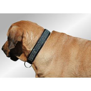 AMOKEN halsbnd med bling - slv 