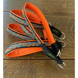 AMOKEN halsbnd - orange flet - smalt