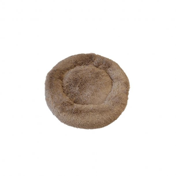 Fluffy hundeseng brun