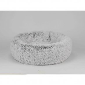 Fluffy hundeseng frossen hvid