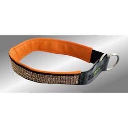 AMOKEN halsbnd med bling - orange 