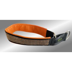 AMOKEN halsbnd med bling - orange 