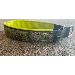 AMOKEN halsbnd - grnt mnster, design 1 - STRRELSE XXL ( (60 - 67 cm) cm)
