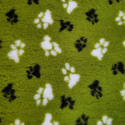 Vetbed lime med hvid/sort poter - 150 x 100 cm