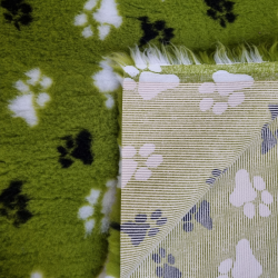 Vetbed lime med hvid/sort poter - 150 x 100 cm